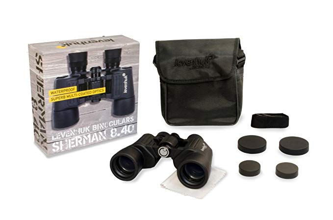 Levenhuk Sherman 8x40 Classic Porro Prism Binoculars (BaK-4 Glass)