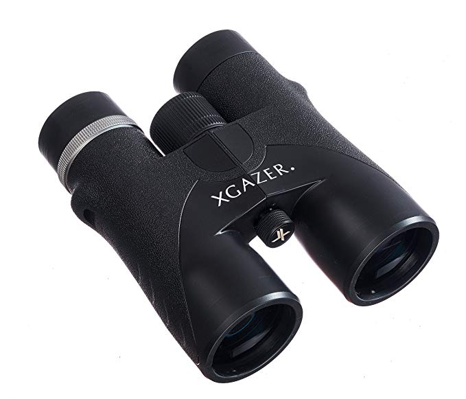 Xgazer Optics HD 10X42 Professional Binoculars- High Power Travel, Hunting, Fishing, Safari, Bird Watching Binoculars- Long Range, Eye-Relief Binoculars w/Neck Strap, Cleaning Cloth & Carrying Case