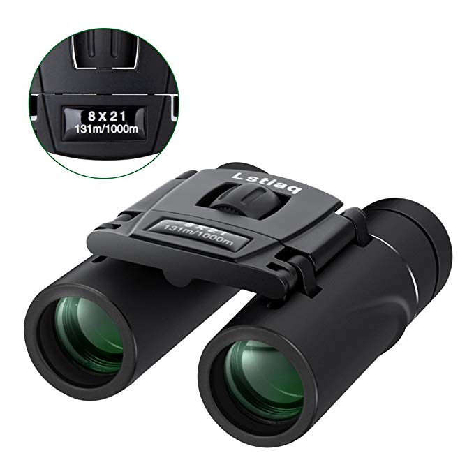 Lstiaq Binoculars Mini Pocket Binoculars Import Full Optical Glass Mini Lightweight Binoculars Foldable for Opera Concert, Travel, Hiking, Bird Watching, observing Outdoor Scenery,Hunting,Climbing