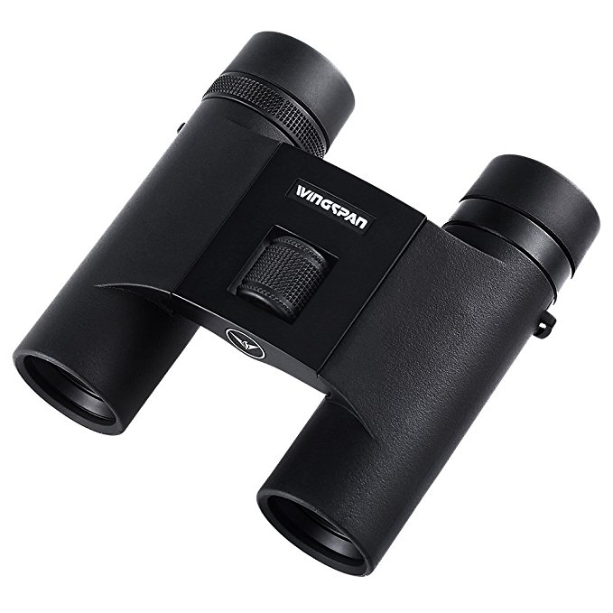 Wingspan Optics Feather Lightweight Binoculars - 8x25 Folding Binoculars for Bird Watching w ED Glass, Small Compact 12oz Travel Birding Binoculars w/Wide Angle, Fog & Waterproof, Adjustable Eyecups