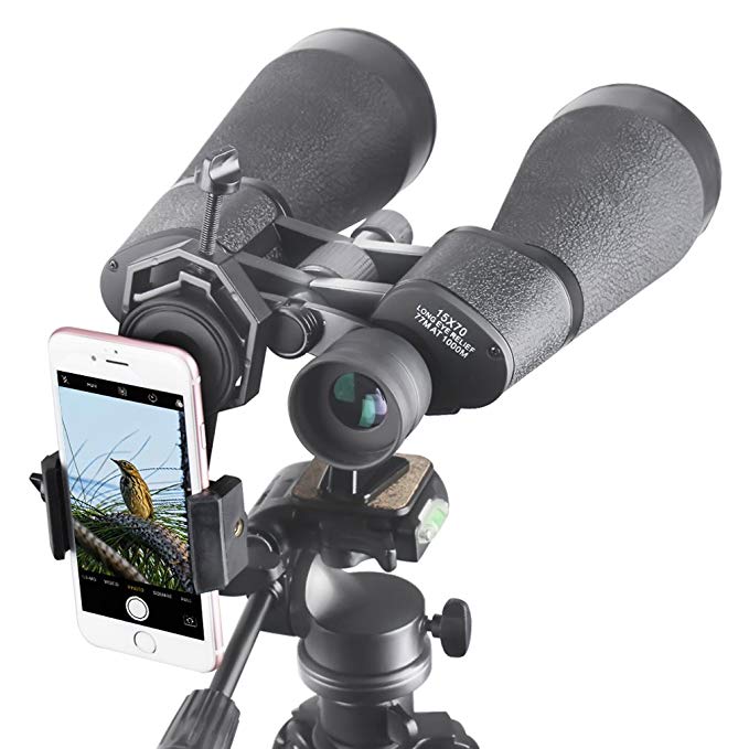Gosky SkyView 15x70 Astronomy Binoculars, Giant Binoculars with Tripod Adapter, Digiscoping Adapter - for Moon Observation Bird Watching Sightseeing Shooting Star Gazing