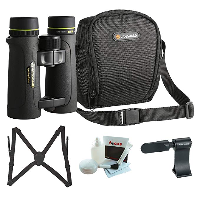 Vanguard Endeavor ED II 8x42 Binoculars w/ Adapter & Harness Accessory Bundle